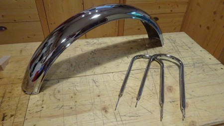 Vorderes Schutzblech - nach dem Verchromen